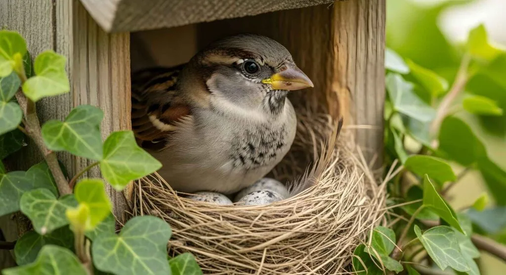 house sparrow nesting habits
